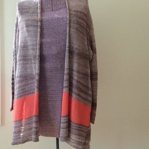 Joan Vass Linen Blend Cardigan 1X Coral NWT